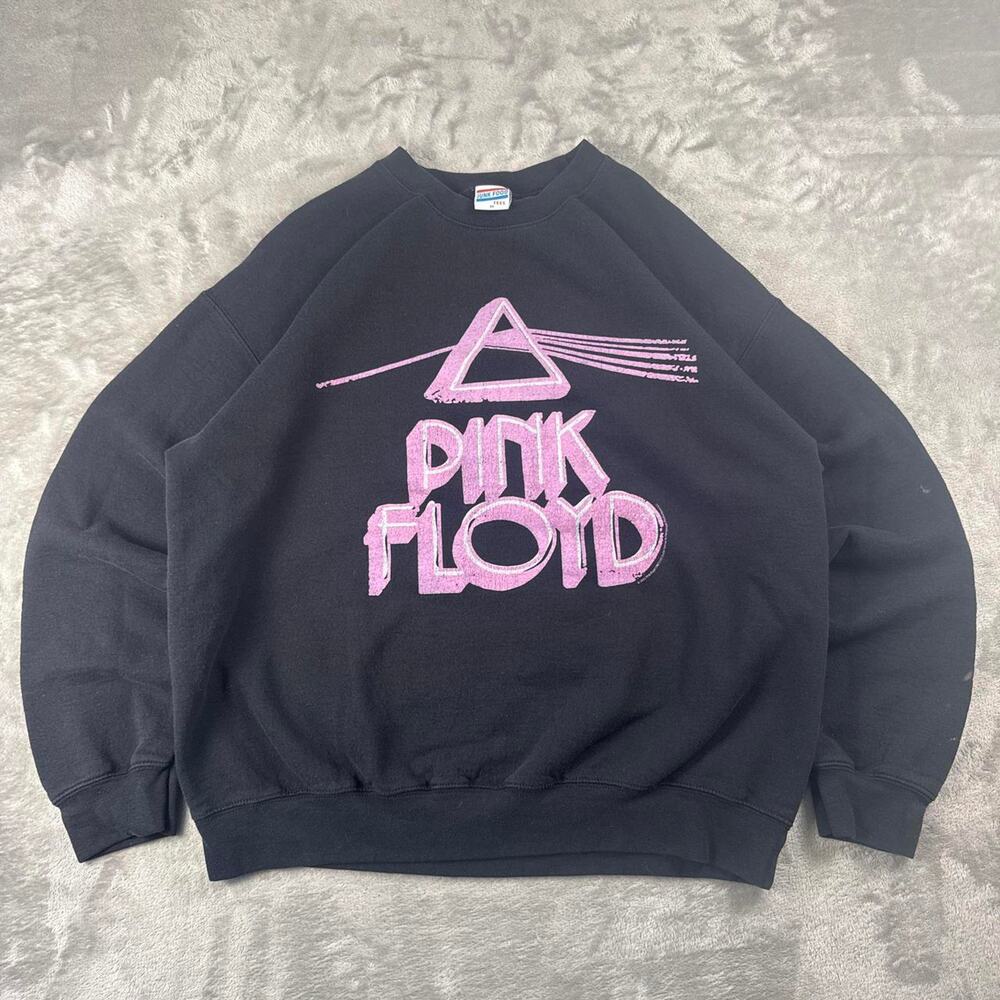 Pink Floyd Junk Food Mens M Black Crewneck Sweatshirt Band Graphic Distressed